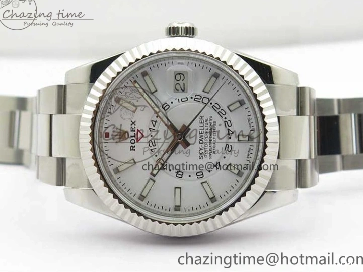 MiroTime 0503 Sky-Dweller 326934 SS Noob 1:1 Best Edition White Dial on SS Bracelet Asian 23J to TechFriendly 2880